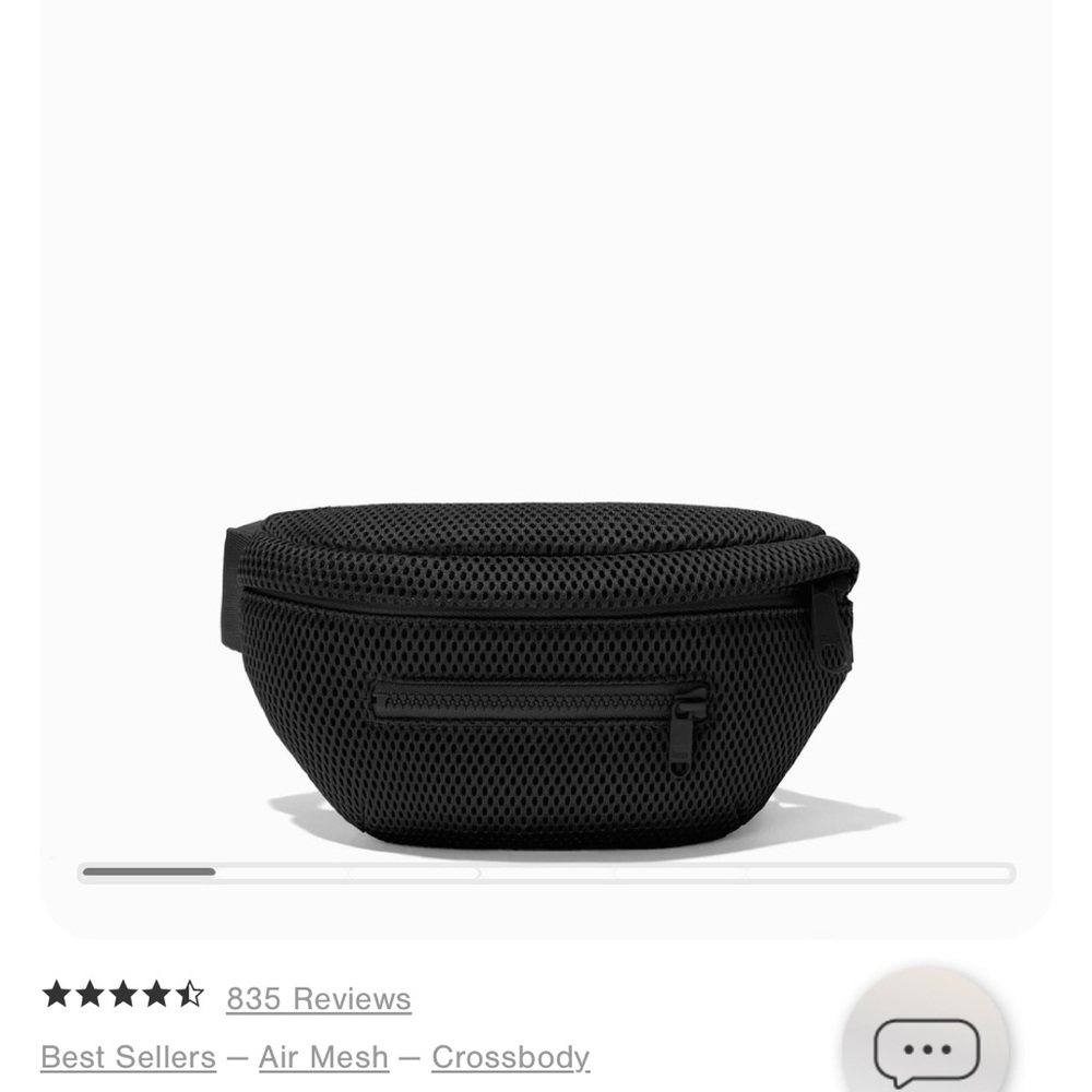 Dagne Dover Black Airmesh ace belt bag . NEW.